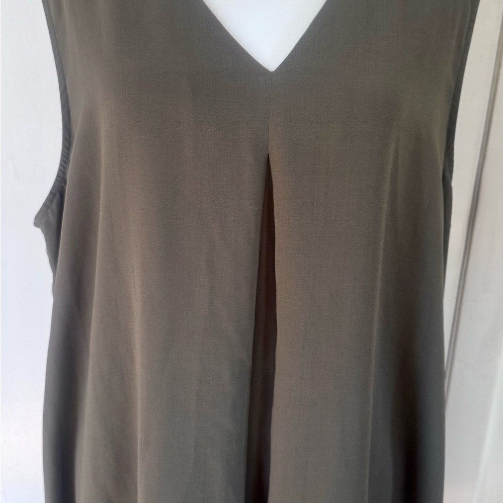 Fever Olive V-Neck Tank Top